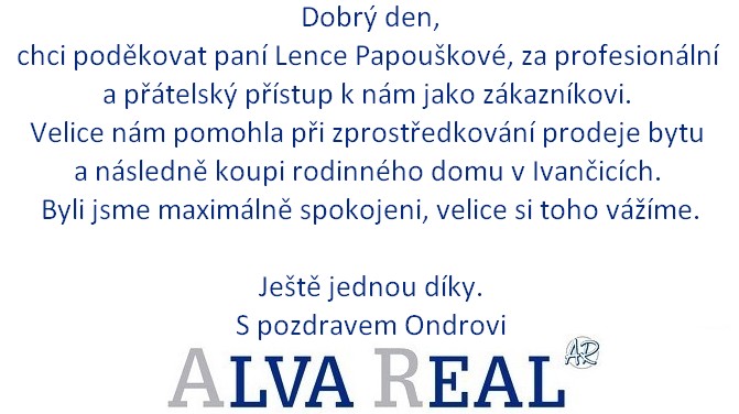 Lenka Papoušková - realitní makléřka ALVA REAL